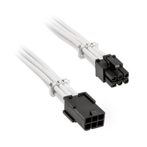 BitFenix Alchemy 6-pin PCIe extension cable, 45 cm, sleeved - white
