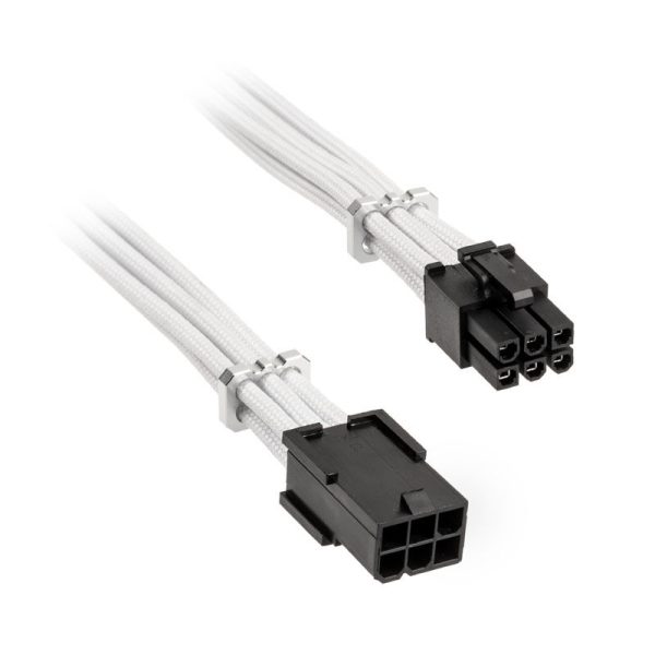 BitFenix Alchemy 6-pin PCIe extension cable, 45 cm, sleeved – white