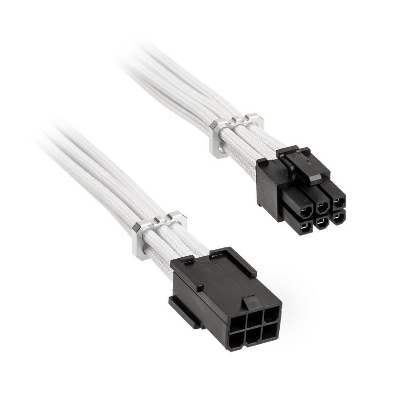 BitFenix Alchemy 6-pin PCIe extension cable, 45 cm, sleeved - white