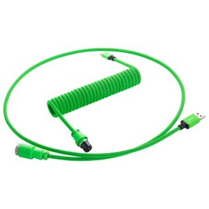 CableMod Pro Coiled Keyboard Cable USB-C to USB Type A, Viper Green - 150cm