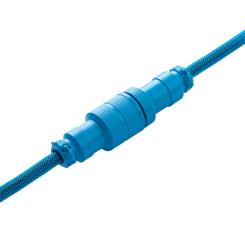CableMod Pro Coiled Keyboard Cable Micro-USB to USB Type A, Specturm Blue - 150cm