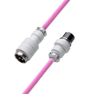 CableMod Pro Coiled Keyboard Cable USB-C to USB Type A, Strawberry Cream - 150cm
