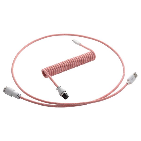 CableMod Pro Coiled Keyboard Cable USB-C to USB Type A, Orangesicle – 150cm