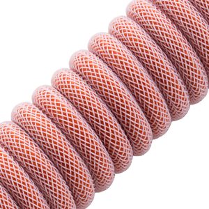 CableMod Pro Coiled Keyboard Cable USB-C to USB Type A, Orangesicle - 150cm