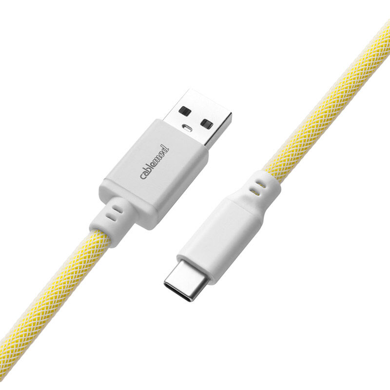 CableMod Pro Coiled Keyboard Cable USB-C to USB Type A, Lemon Ice - 150cm : image 3