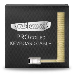 CableMod Pro Coiled Keyboard Cable USB-C to USB Type A, Lemon Ice - 150cm : image 4