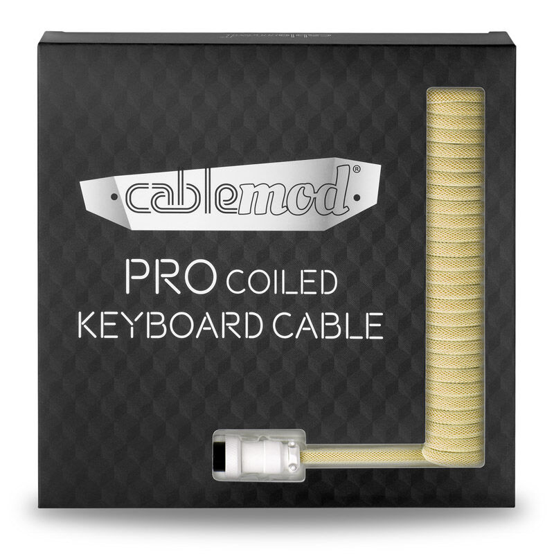 CableMod Pro Coiled Keyboard Cable USB-C to USB Type A, Lemon Ice - 150cm : image 4