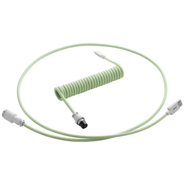 CableMod Pro Coiled Keyboard Cable USB-C to USB Type A, Lime Sorbet – 150cm