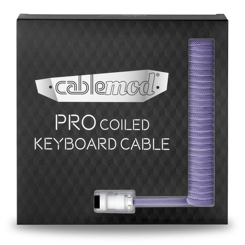 CableMod Pro Coiled Keyboard Cable USB-C to USB Type A, Rum Raisin - 150cm