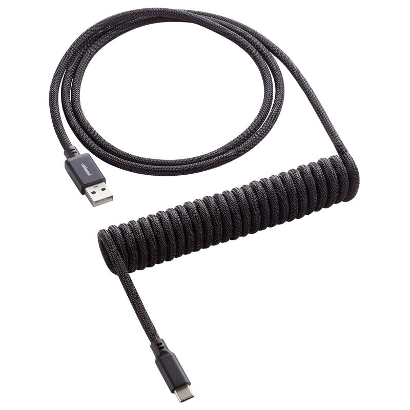 CableMod Classic Coiled Keyboard Cable USB-C to USB Type A, Midnight Black - 150cm : image 1