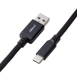 CableMod Classic Coiled Keyboard Cable USB-C to USB Type A, Midnight Black - 150cm : image 3