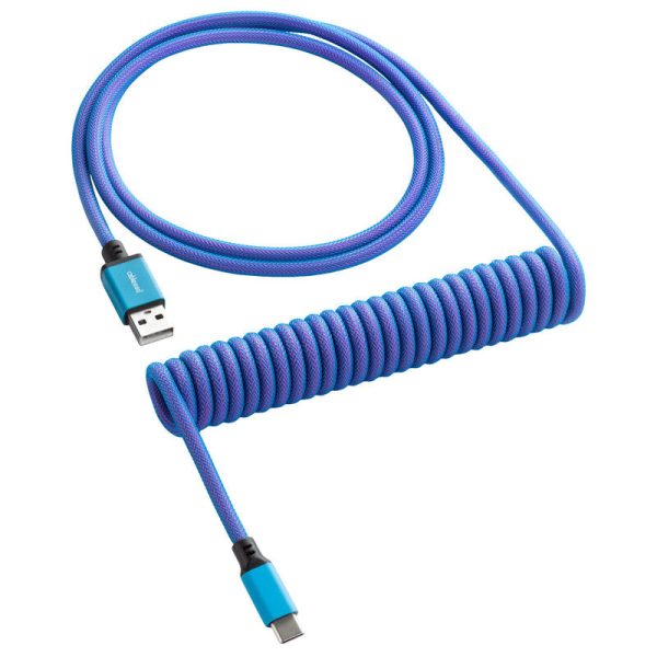 CableMod Classic Coiled Keyboard Cable USB-C to USB Type A, Galaxy Blue – 150cm