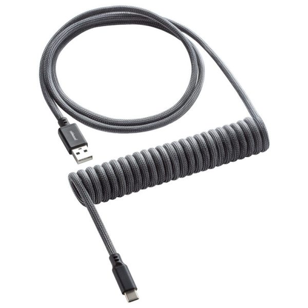CableMod Classic Coiled Keyboard Cable USB-C to USB Type A, Carbon Gray – 150cm