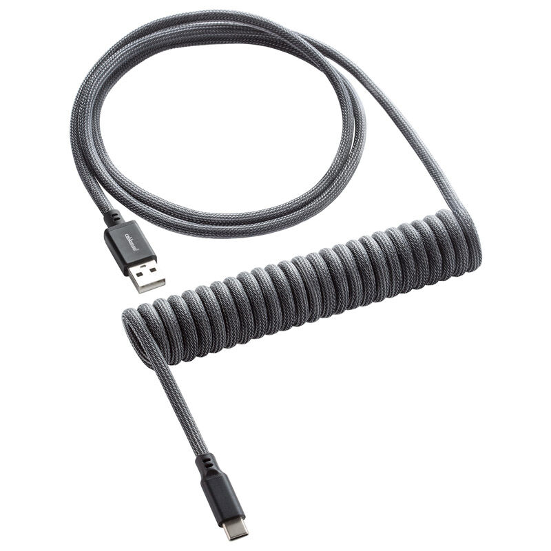 CableMod Classic Coiled Keyboard Cable USB-C to USB Type A, Carbon Gray - 150cm
