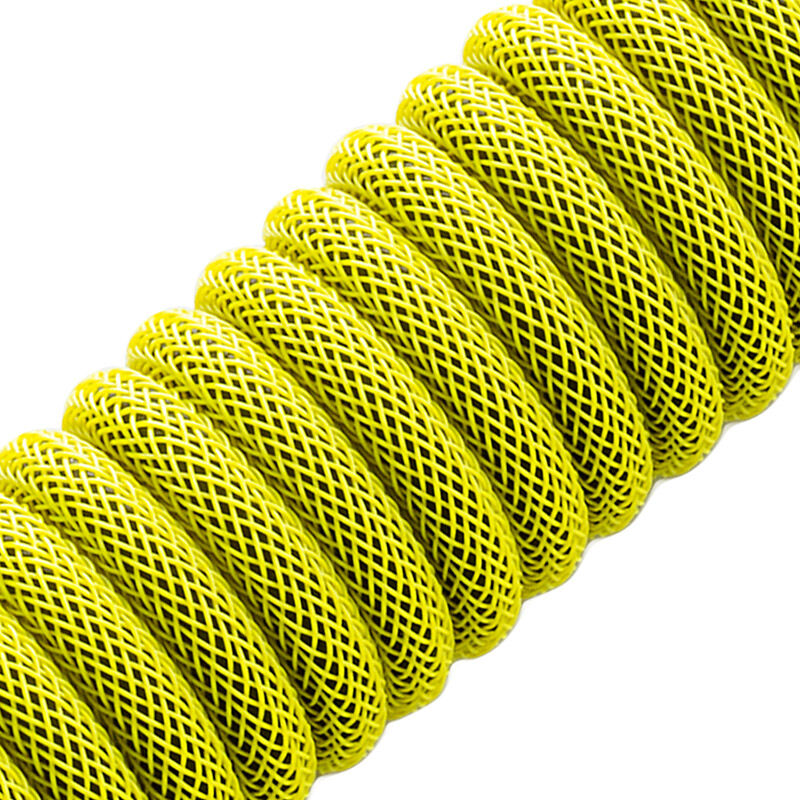 CableMod Classic Coiled Keyboard Cable USB-C to USB Type A, Dominator Yellow - 150cm