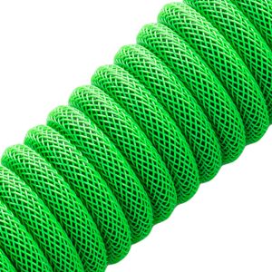 CableMod Classic Coiled Keyboard Cable USB-C to USB Type A, Viper Green - 150cm