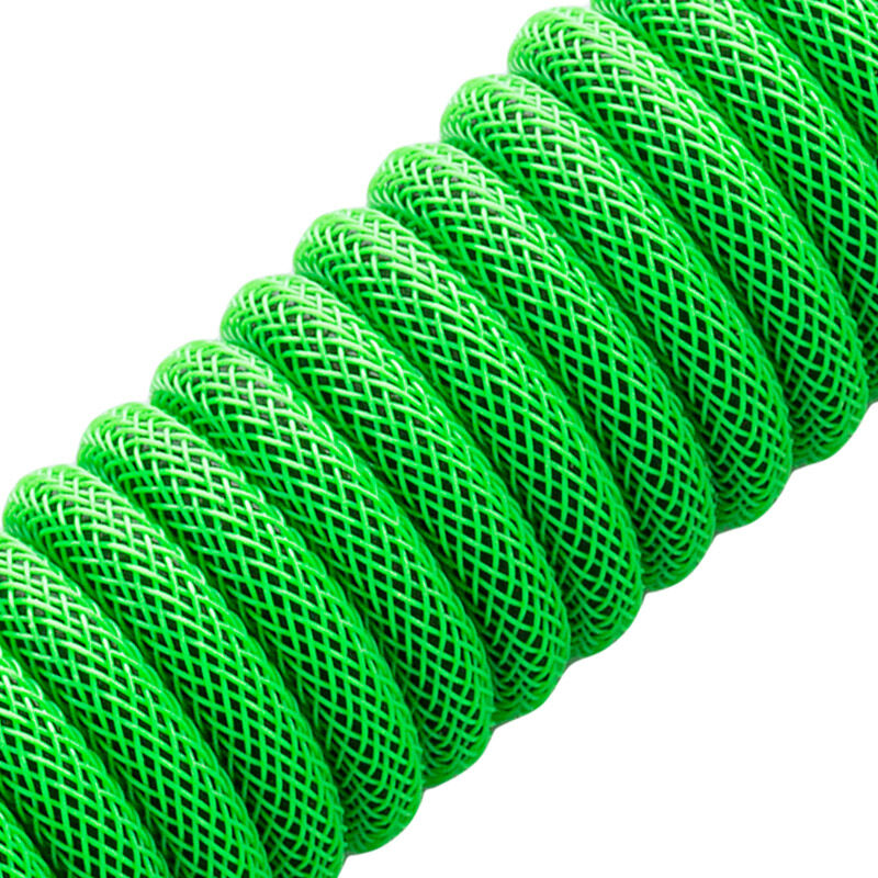 CableMod Classic Coiled Keyboard Cable USB-C to USB Type A, Viper Green - 150cm