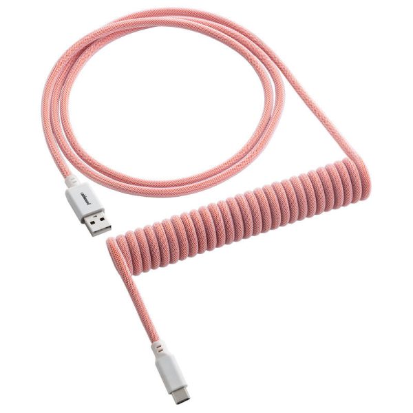 CableMod Classic Coiled Keyboard Cable USB-C to USB Type A, Orangesicle – 150cm