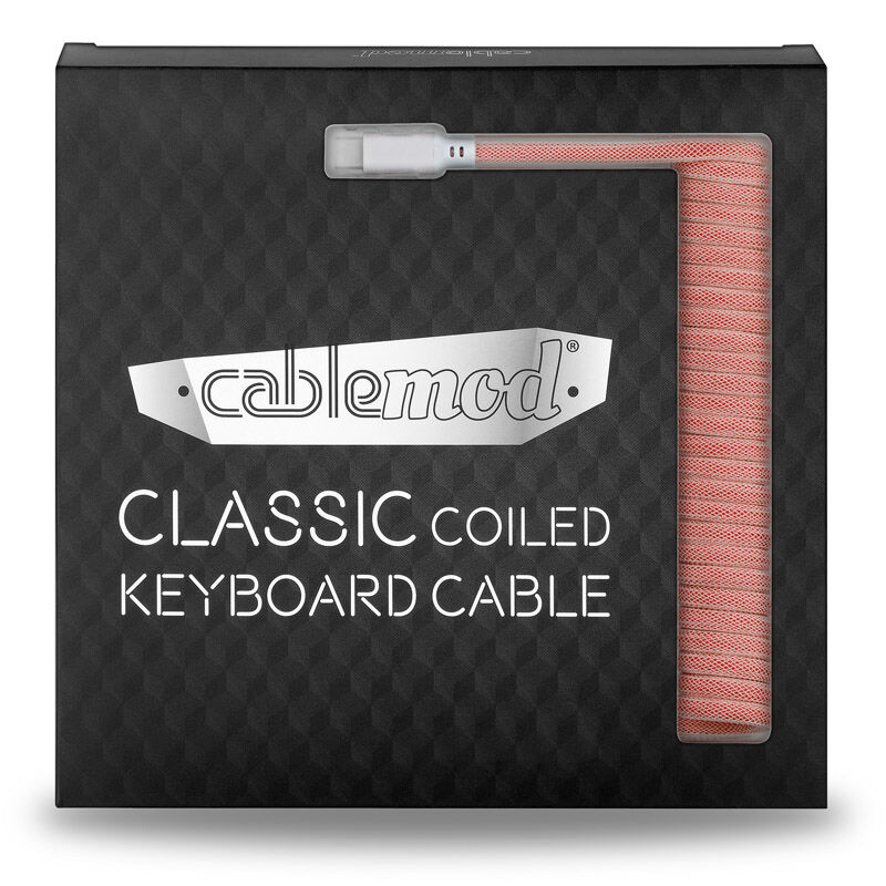 CableMod Classic Coiled Keyboard Cable USB-C to USB Type A, Orangesicle - 150cm