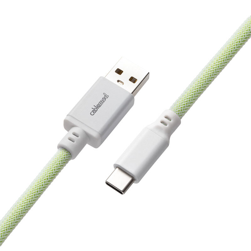CableMod Classic Coiled Keyboard Cable USB-C to USB Type A, Lime Sorbet - 150cm : image 3