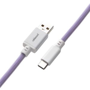 CableMod Classic Coiled Keyboard Cable USB-C to USB Type A, Rum Raisin - 150cm