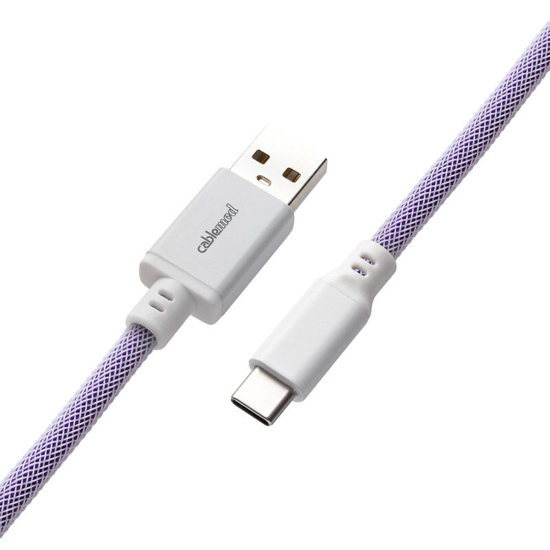 CableMod Classic Coiled Keyboard Cable USB-C to USB Type A, Rum Raisin - 150cm