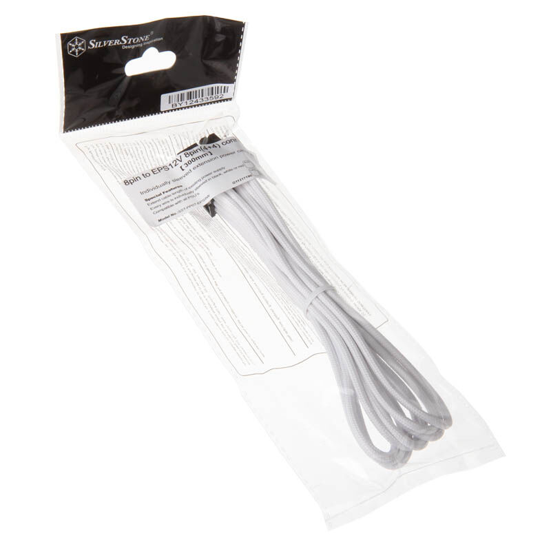 Silverstone 8-pin EPS on 4 +4- Pin-ATX/EPS - 300mm white : image 3