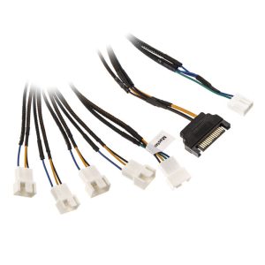 Akasa Flexa FP5S PWM Distribution cable (5 fans) - sleeved, 45cm