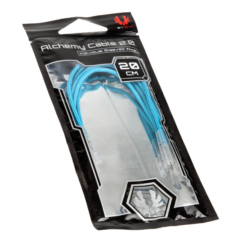 BitFenix Alchemy 2.0 PSU Cable, 5 x 20 cm - light blue