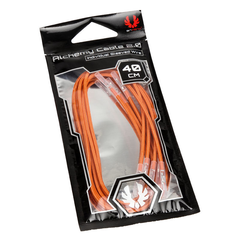 BitFenix Alchemy 2.0 PSU Cable, 5 x 40cm - orange