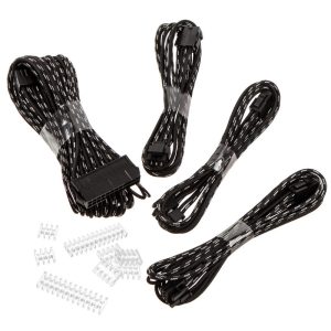 Phanteks Extension cable set, 500mm, S-pattern - black / silver