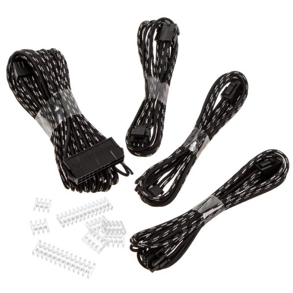 Phanteks Extension cable set, 500mm, S-pattern – black / silver