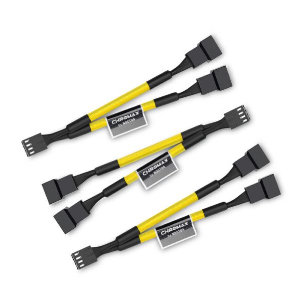 Noctua NA-SYC1 chromax.yellow Y-splitter cable set for fans – yellow