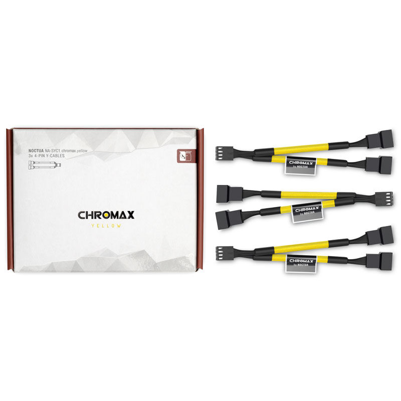 Noctua NA-SYC1 chromax.yellow Y-splitter cable set for fans - yellow