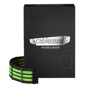 CableMod PRO ModMesh C-Series RMi and RMx Cable Kit - black / light green : image 1