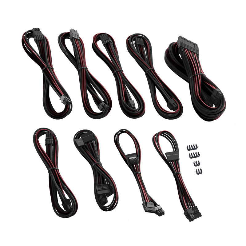 CableMod PRO ModMesh C-Series AXi, HXi and RM Cable Kit - Black / Blood Red