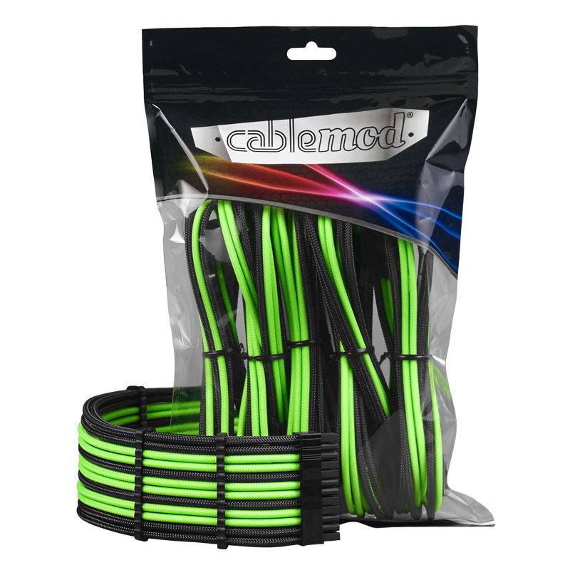 CableMod PRO ModMesh Cable Extension Kit - black / light green