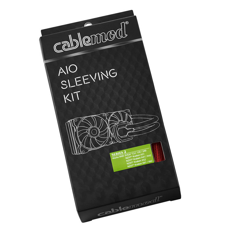 CableMod AIO Sleeving Kit Series 2 for EVGA CLC / NZXT Kraken - red