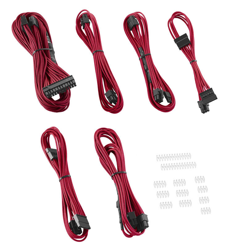 CableMod C-Series Rmi, RMx ModFlex Essentials Cable Kit - Red