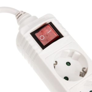 InLine power strip 5-fold, with switch, 1.5m, white