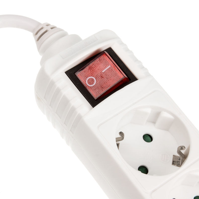 InLine power strip 5-fold, with switch, 1.5m, white