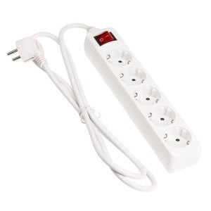InLine power strip 5-fold, with switch, 1.5m, white