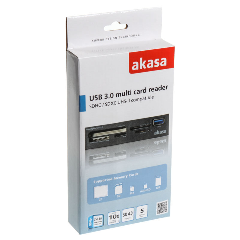 Akasa AK-ICR-27 Internal USB 3.0 Card Reader - black