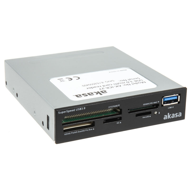 Akasa AK-ICR-27 Internal USB 3.0 Card Reader - black