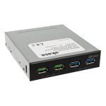 Akasa USB 3.1 Gen2 and Quick Charge Panel 5.25 inches - black