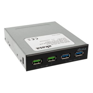 Akasa USB 3.1 Gen2 and Quick Charge Panel 5.25 inches - black