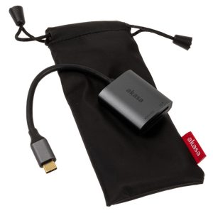 Akasa USB 3.2 Gen1 Type-C Dual Card Reader - silver
