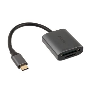 Akasa USB 3.2 Gen1 Type-C Dual Card Reader - silver