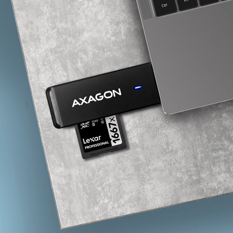 AXAGON CRE-S2N Card Reader USB-A 3.2 Gen 1, SD, microSD - black