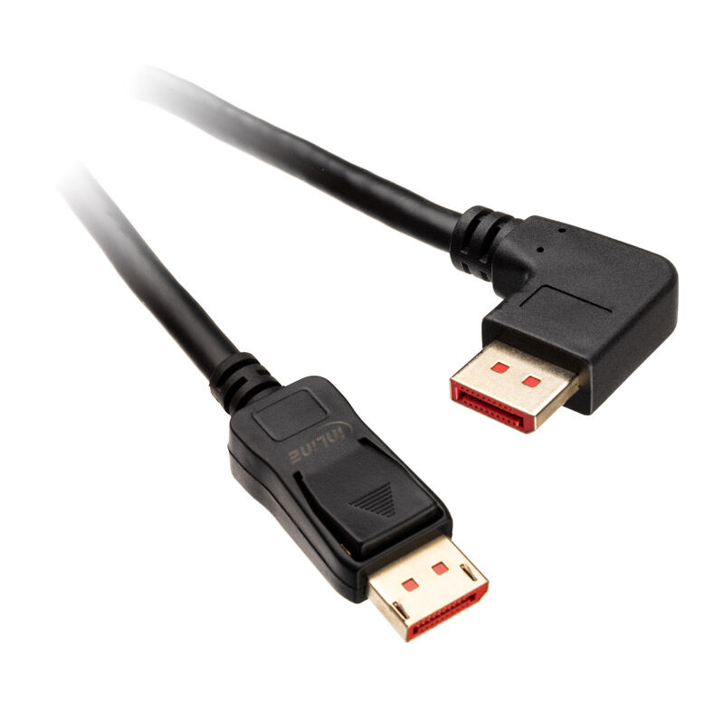 InLine 8K (FUHD) DisplayPort cable, angled right, black - 2m : image 1